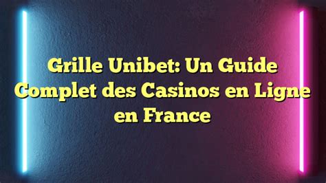 Casino En Ligne Unibet