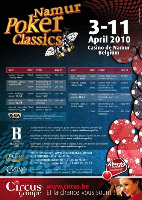 Casino Namur Poker Calendrier