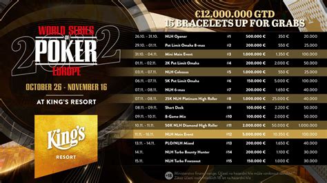 Casino Players International Schedule