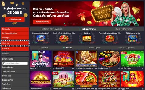Casino pulsuz və qeydiyyat olmadan oynayın  Pin up Azerbaycan, onlayn kazino dünyasının ən yaxşı oyunlarını sizi gözləyir