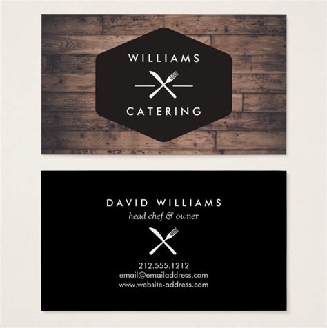 Catering Business Cards Wording