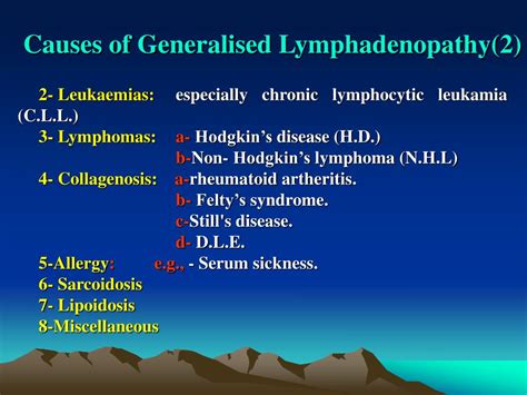 Causes Of Widespread Lymphadenopathy