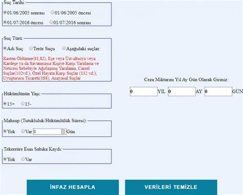 Ceza yatarı hesaplama 2020