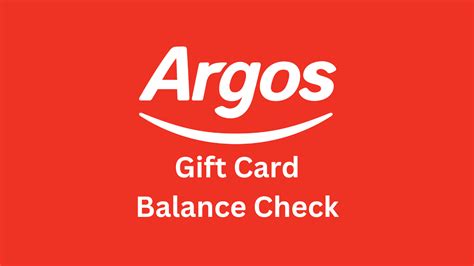Check My Argos Card Balance