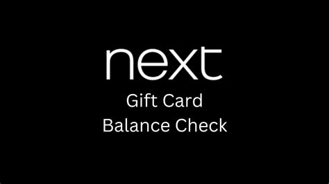 Check Next Gift Card Balance Online