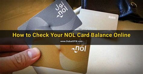 Check Your Nol Card Balance Online