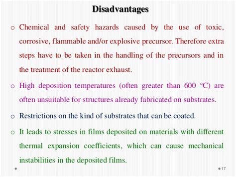 Chemical Bath Deposition Disadvantages