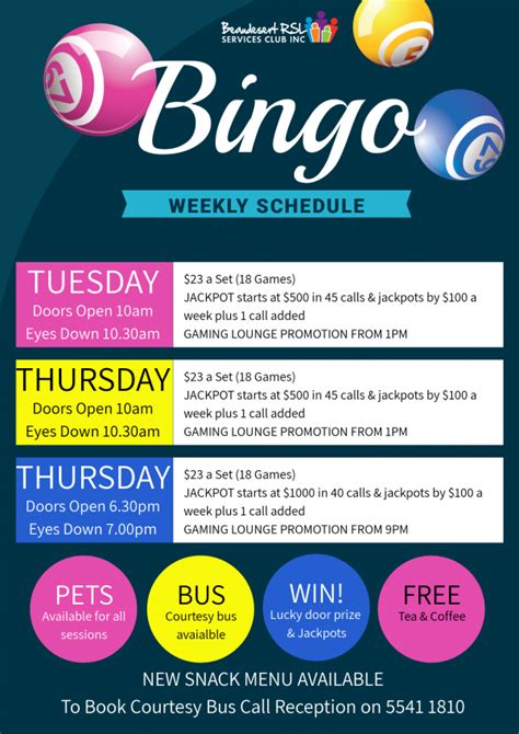 Chumash Bingo Schedule