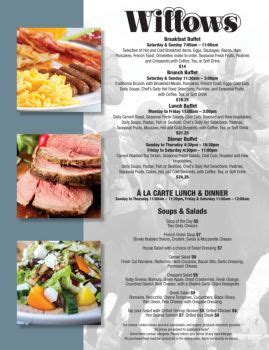 Chumash Casino Willows Restaurant Menu