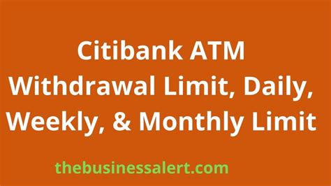 Citibank Atm Daily Withdrawal Limit