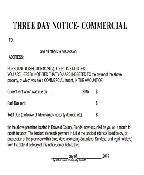 Commercial Eviction Notice