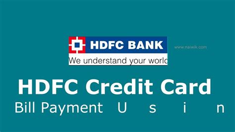 Credit Card Payment Online Hdfc