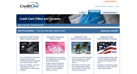 Credit One Credit Card Application