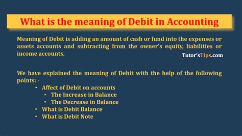 Debited Account Meaning