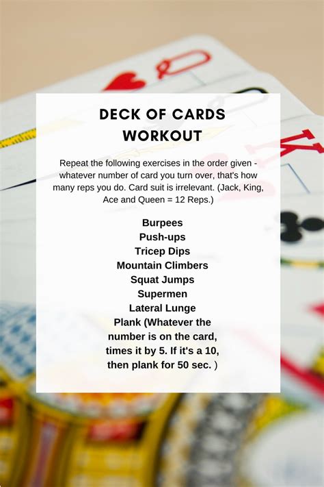 Deck Of Cards Workout Pdf