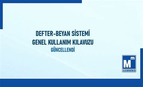 Defter beyan sistemi kullanım kılavuzu