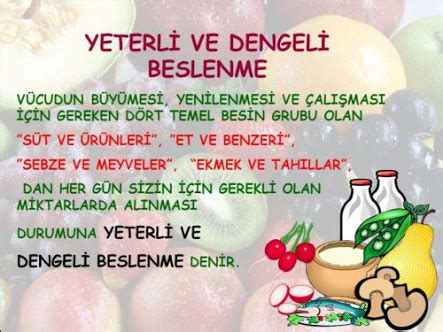 Dengeli beslenmenin anlamı