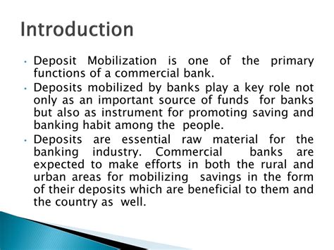 Deposit Mobilization Meaning