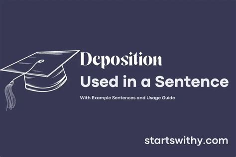 Deposition Sentence Examples