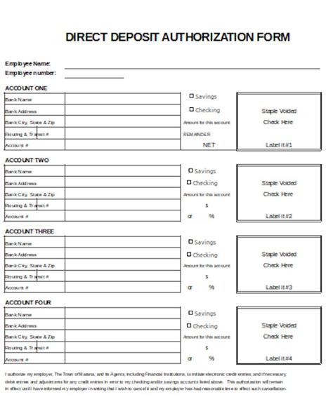 Direct Deposit Multiple Accounts