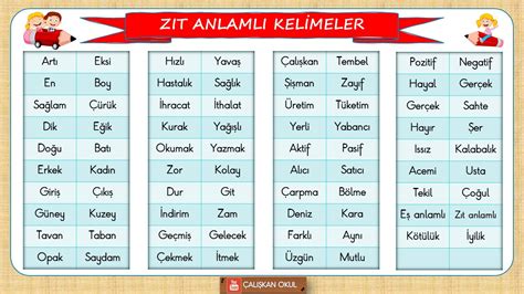 Doğal zıt anlamlısı