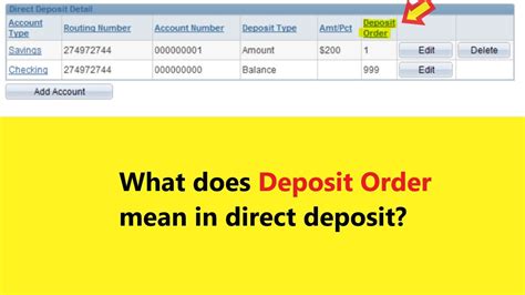 Does Deposit Mean Take Out