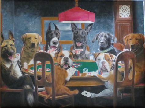 Dog Poker Painting Custom
