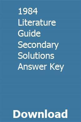 Download 1984 literature guide secondary solutions