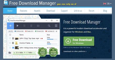 Download manager free download for windows 10