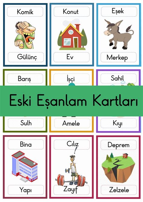 Eş Anlamlı Oyun Kartları Eş Anlamlı Oyun Kartları