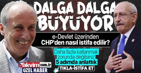 E devlet parti üyeliği istifa