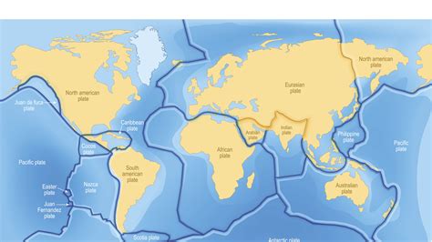 Earth Plate Boundaries Map