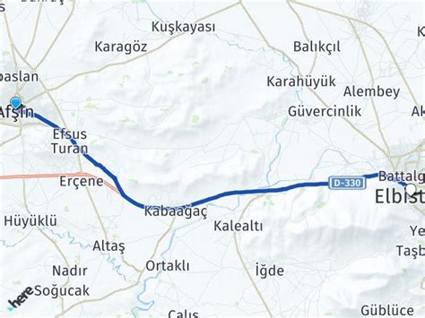 Elbistan afşin arası kaç km