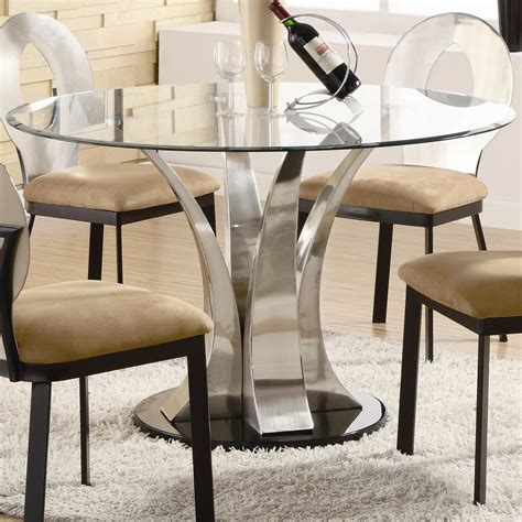 Elegant Glass Top Dining Table