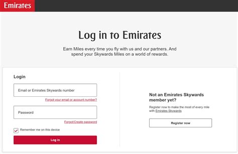 Emirates Log In Online