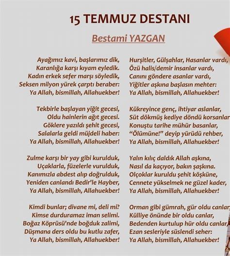 En güzel 15 temmuz şiirleri