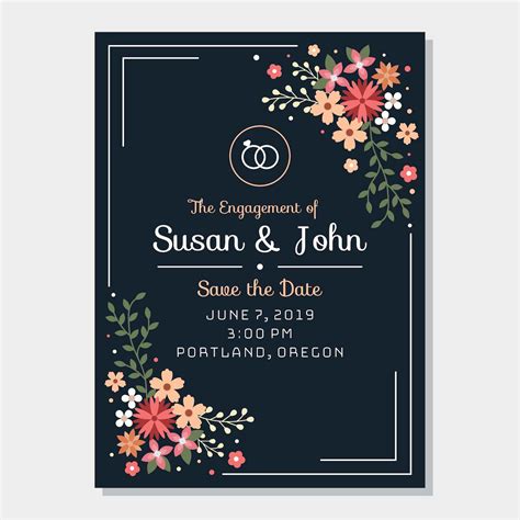 Engagement Card Template Free Download