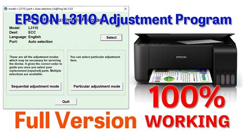 Epson adjustment program resetter l380 free download