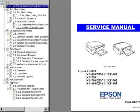 Epson xp 800 service manual download