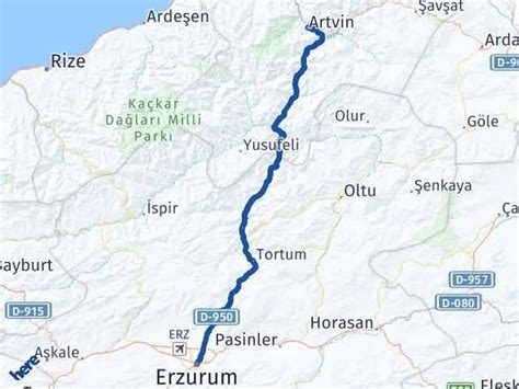 Erzurum artvin arası otobüsle kaç saat