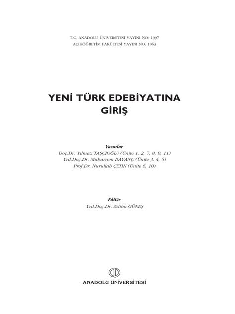 Eski türk edebiyatına giriş aöf pdf