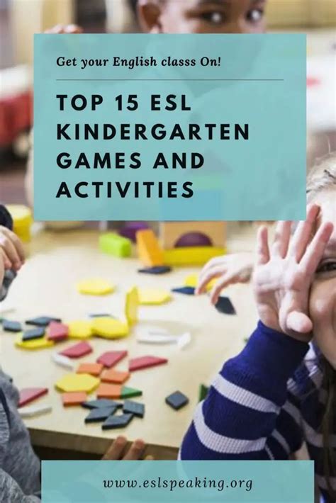 Esl Kindergarten Games And Activities