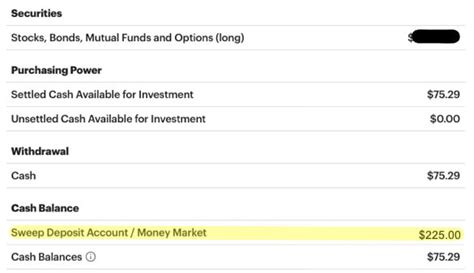 Etrade Sweep Deposit Account