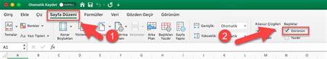 Excel sütun başlıklarını değiştirme
