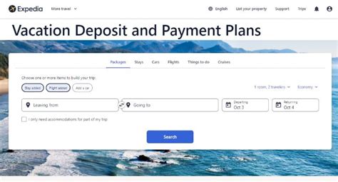 Expedia Payment Plan Vacations