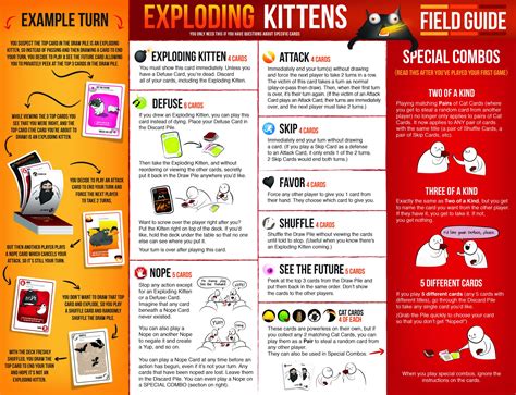 Exploding Kittens Rule Sheet