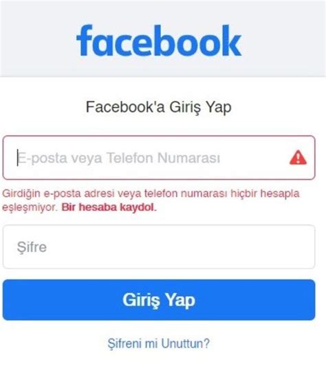 Facebook şifremi unuttum