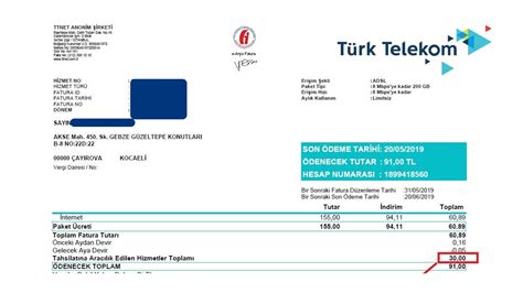 Fatura bilgisi türk telekom