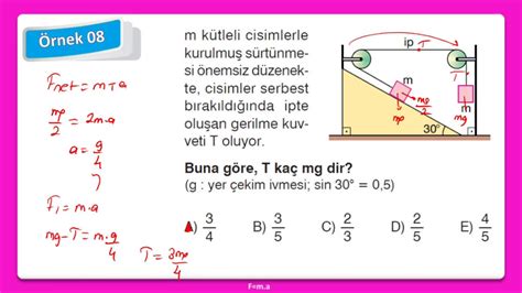 Fizik newtonun hareket yasaları sorular