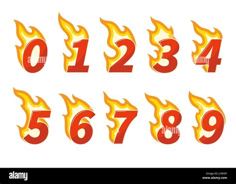 Flaming Numbers Font